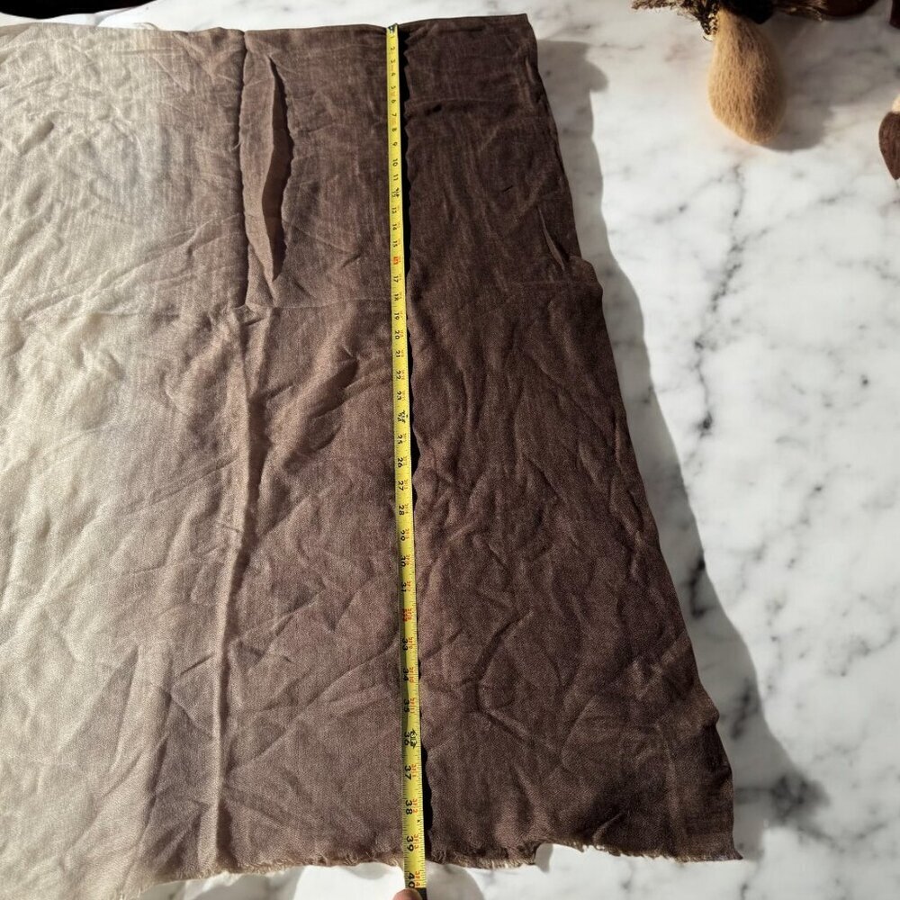 Vintage Modelama 100% Cashmere Rectangle Ombre Scarf - Picture 9 of 11